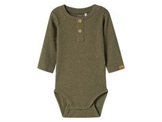 Name It dusty olive button bodysuit